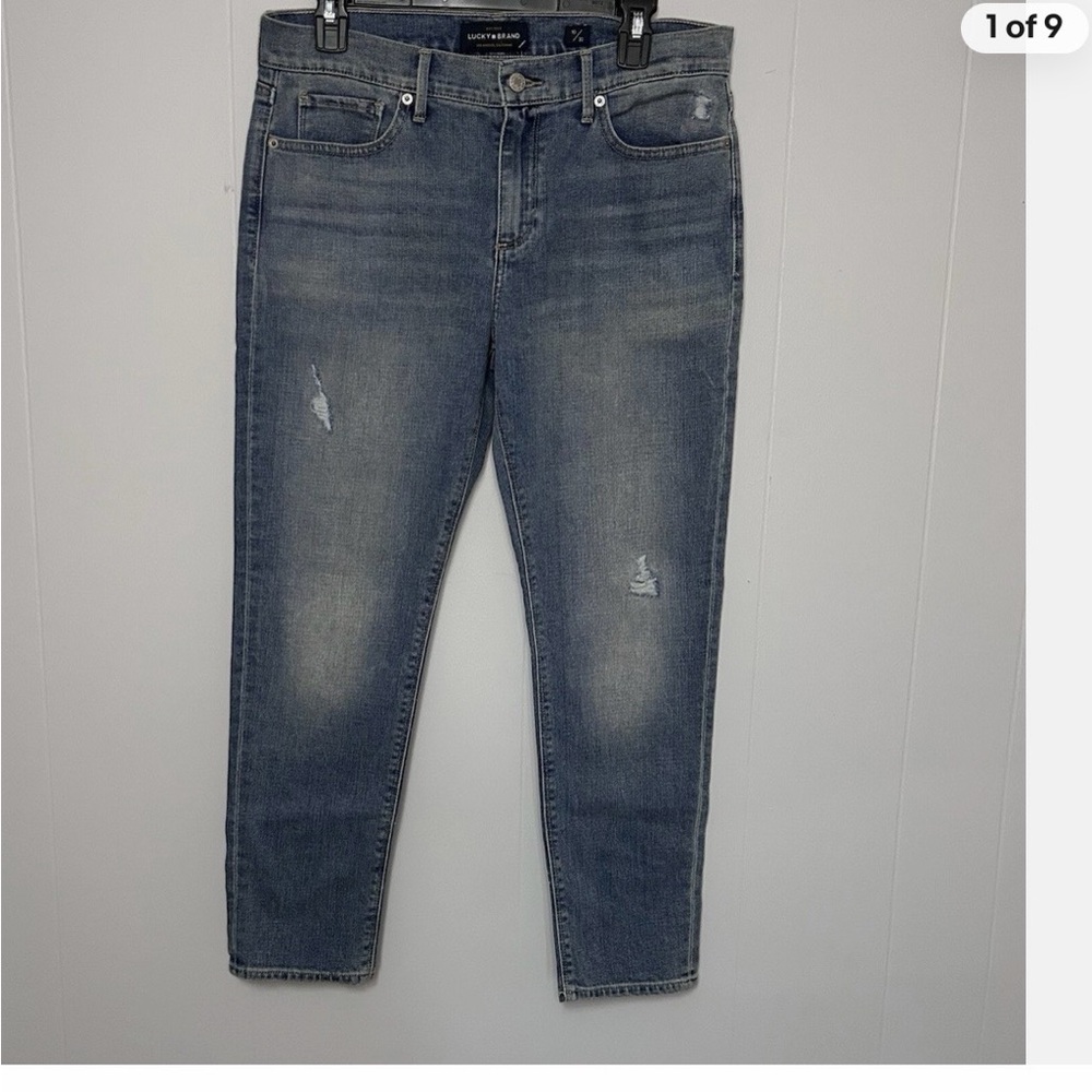 Lucky Brand ladies Distressed Blue Slim Jeans